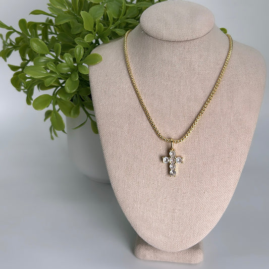 Crystal Cross Necklace.