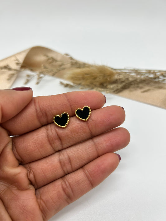 Gold Enamel Heart