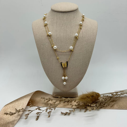 Doble Pearl Necklace