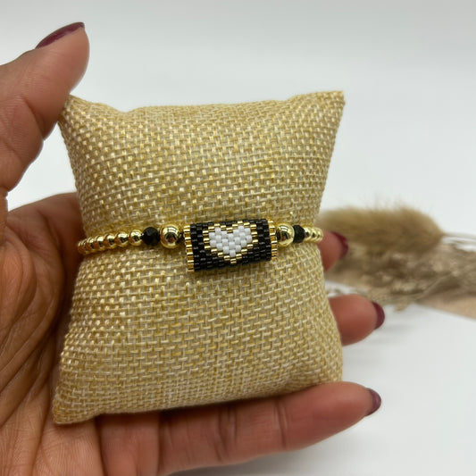 White Heart Bracelet